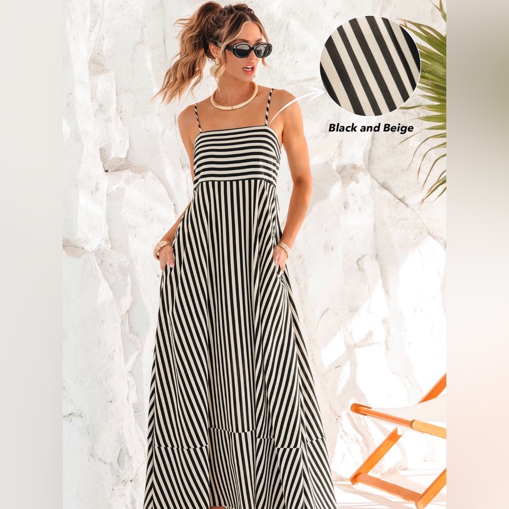 Cupshe Striped Maxi Dress